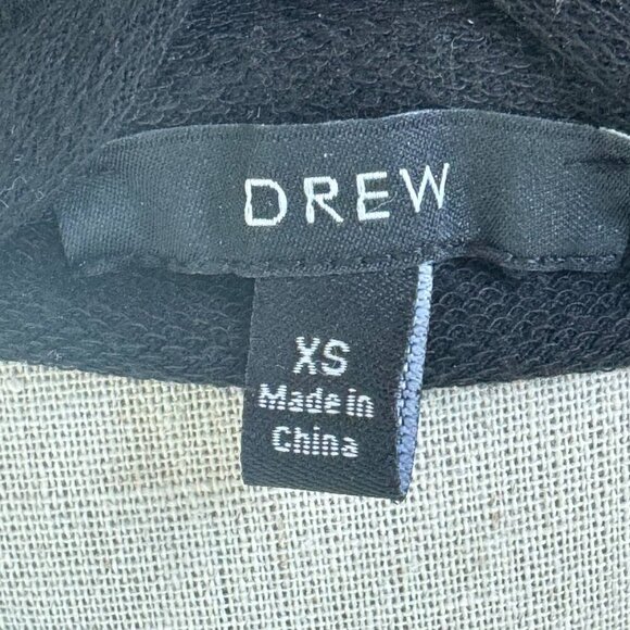 NWOT! DREW Black Oversized Top with Pocket Detail and Ruffles - Size XS - Picture 5 of 7